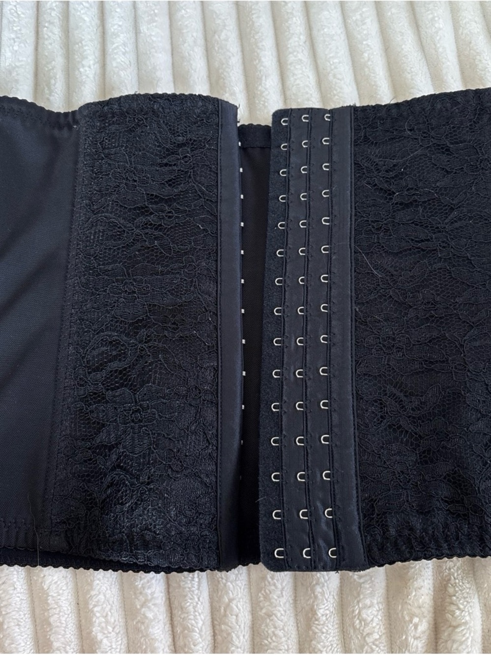 Black Lace Front Hook Waist Trainer Shapewear